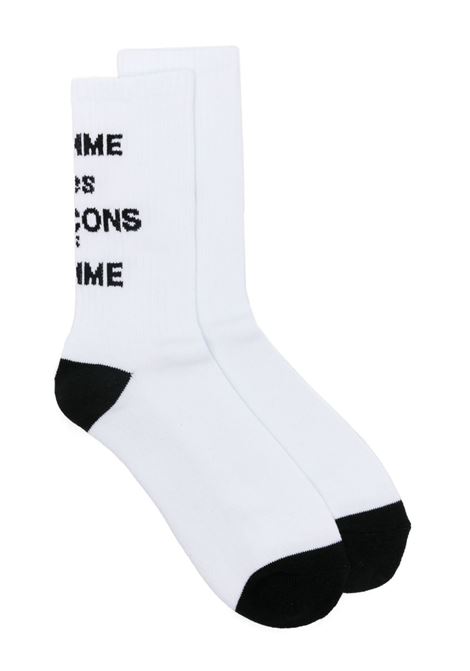 White logo-jacquard socks Comme des garcons homme - men